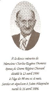 Généalogie Dumont