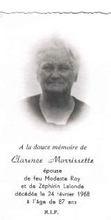 Généalogie Morisset