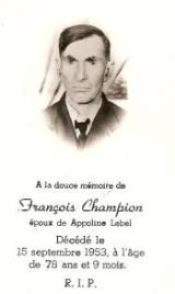 Généalogie Champion