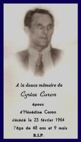 Généalogie Caron