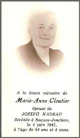 Généalogie Cloutier