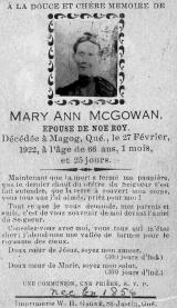 Généalogie McGowan