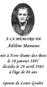 Généalogie Manseau