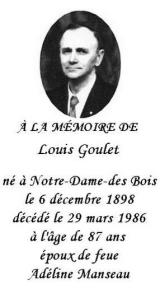 Généalogie Goulet