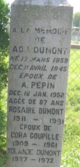 Généalogie Dumont